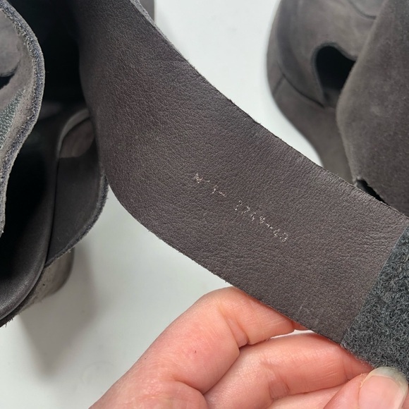 NEW Pedro García Terrence Smokey Grey Suede Platform Wedges Sandals SIZE 9 - Picture 13 of 16